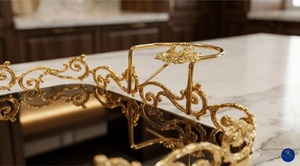Bandeja de Almacenamiento Rectangular Chapada en Oro, Diseño Clásico, Acabado Pulido, Para Uso en Mesa - Product Image 5
