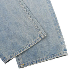 Pantalones Vaqueros Anchos de Hombre Personalizados de Alta Calidad, Estilo Vintage, Transpirables, Casuales, con Efecto Desgastado por el Sol y Dobladillo Rebordeado - Product Image 4