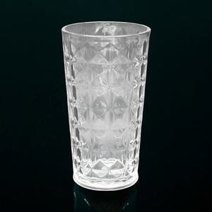 Verre Highball en acrylique transparent 21oz coupe diamant sans BPA - Product Image 6