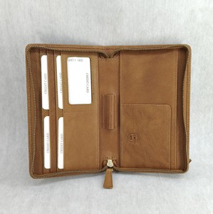 Vintage Retro Italian Leather <b>Wristlet</b> Zipper Wallet Passport Card Holder Traveling Portable RFID Block Low MOQ Wholesale Prices - Product Image 2