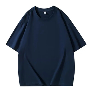 Men's Basic <b>Navy</b> <b>Blue</b> T <b>Shirt</b> Solid Color O Neck Short Sleeve Regular Fit Blank Casual Tee for Wholesale and Retail - Product Image 1