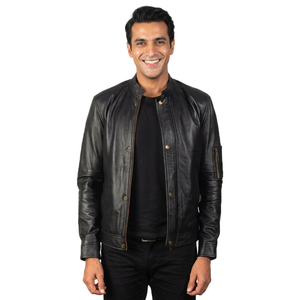 OEM Wholesale <b>Men</b> <b>Leather</b> <b>Jacket</b> Custom Logo Slim Fit Fashion Motorcycle <b>Jackets</b> Bulk Cheap Supplier Biker <b>jacket</b> for <b>men</b> - Product Image 1