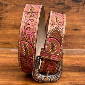 Ceintures en cuir personnalisées usinées à la main, design de luxe, boucle en alliage pour hommes d'affaires, ceintures réglables en cuir de vachette véritable 100% - Product Image 2