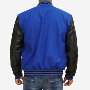 2024 Blue Custom Varsity Jackets for <b>Men</b> Hot Selling High Street Casual Coat Embroidered Towel Cool Baseball Bomber for Winter - Product Image 6