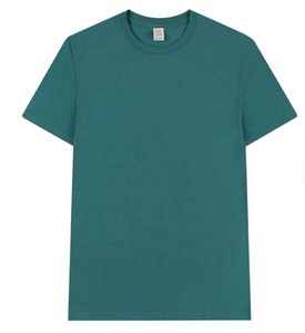 T-shirt en toile à col rond et manches courtes, coupe ajustée personnalisée, logo imprimé en sérigraphie, 100% coton, longueur standard, respirant, pour homme - Product Image 3