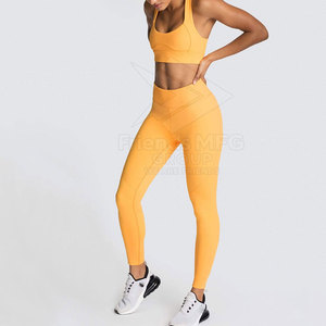 Comfortable Professional Women Yoga Set Solid Pattern Quick Dry Breathable Eco-Friendly Lightweight 2-Piece High Quality - Product Image 5