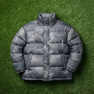 Men Digital <b>Camo</b> Puffer <b>Jacket</b> High Collar Quilted Winter Warm Insulated Outdoor Casual <b>Jacket</b> OEM ODM Wholesale - Product Image 5