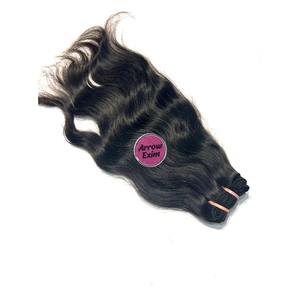 Arrow Exim Lot de mèches ondulées 100% vierges indiennes Remy à tirage unique, double trame cousue à la machine, couleur naturelle 1B-2, 3.5-4oz, Tamil Nadu - Product Image 3