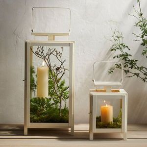 Green Hexagon Metal <b>Lantern</b> Candle Holder for Home Decoration Durable Outdoor Indoor Use - Product Image 2