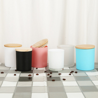 Couvercle en bambou en bois coloré de luxe d'impression personnalisée écologique avec couvercle en bambou bouteille en verre