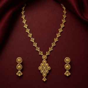 Colliers courts en laiton plaqué or micro 14K 18K 24K en gros, colliers de mode de conception turque, ensemble de mariage turc traditionnel - Product Image 2