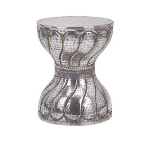 โต๊ะอลูมิเนียมตีกลองโลหะอลูมิเนียมสำเร็จรูปสีเงินแบบโบราณโต๊ะอลูมิเนียมตกแต่งโต๊ะกาแฟ - Product Image 3