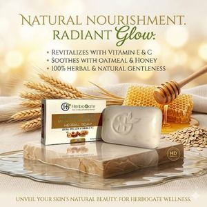 Jabón Herbal de Avena y Miel de Lujo con Vitaminas E y C para el Cuidado Suave de la Piel, Ayuda a Mantener la Suavidad, Frescura y Luminosidad Natural - Product Image 5