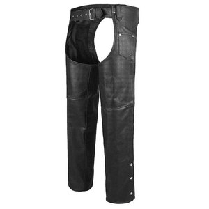 Chaps d'équitation pour hommes en cuir véritable respirant, style western, très résistants, ajustables, tendance du moment - Product Image 5