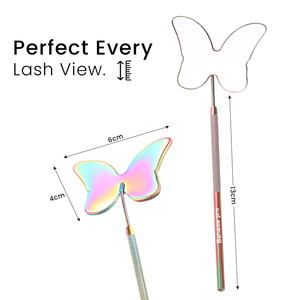 Wholesale Multi Customized Butterfly Lash <b>Mirror</b> for Lashes with Ergonomic Handle for Professional Eyelash Extension <b>Mirror</b> - Product Image 2