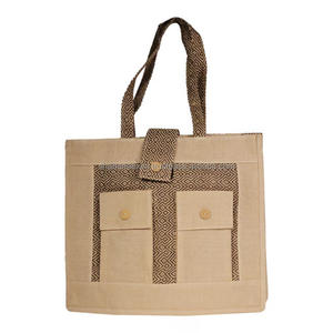 Sac fourre-tout en jute imprimé à prix abordable pour la plage, les courses et le quotidien – Sac de courses écologique en jute - Product Image 5