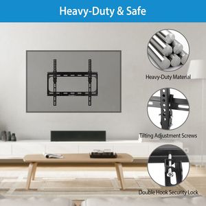 Supporto da Parete per TV a Doppio Braccio con Funzione di Inclinazione VESA 400x400mm per TV da 32-55 Pollici Massima Compatibilità con Piatti e Supporti - Product Image 2