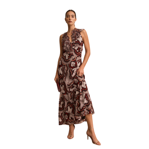 Vestido Maxi Floral con Aberturas para Mujer, Vestido de Verano para Vacaciones - Product Image 2
