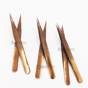 RMI Wholesale Private Label Long <b>Boot</b> Eyelash Extension Volume Tweezers Stainless Steel with Pointed Fiber Tip - Product Image 6