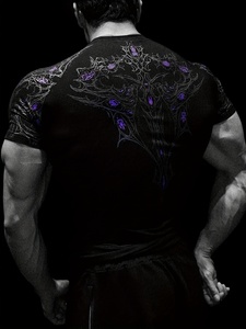 Wholesale Dry Fit Gym Compression <b>T</b> <b>Shirt</b> Men Cyber <b>Gothic</b> Sublimated Muscle Fit Workout Tee - Product Image 5