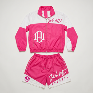 Women's New Fashion Two-Piece Shorts Set Windbreaker Zip-Up <b>Jacket</b> with Track Suit Short Sets for Women - Product Image 1