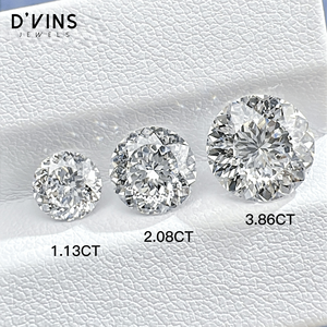 Diamante Sintético Cultivado en Laboratorio, Corte Brillante Redondo, Blanco, 3.86CT, E VVS2, Suelto, de D'vins Jewels - Product Image 1