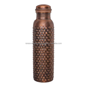 Vaso de Cobre Martillado Antiguo de 34 oz, Ecológico, Desechable, Recipiente de Cobre Puro Ayurvédico para Beber - Product Image 2