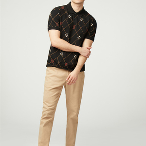 Polo en piqué de coton uni pour homme, manches courtes, coupe classique, respirant, style décontracté - Product Image 2