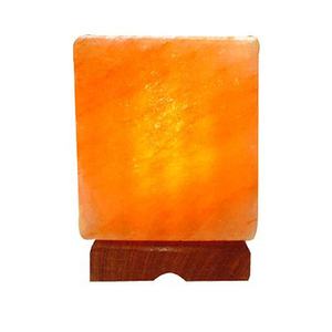 Créer une atmosphère apaisante Lampe en forme carrée en sel de roche naturel de l'Himalaya - Sculptée à la main Feng Shui Éclairage domestique - SIAN ENTERPRISES - Product Image 6