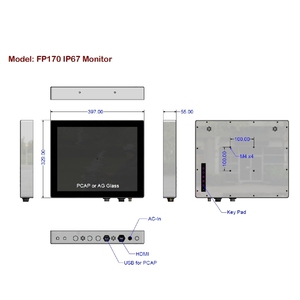 Monitor Industrial Marino con Pantalla Táctil IP67 Resistente al Agua (PCAP/Resistiva), Atenuación Automática, Control Remoto IR, Carcasa de Aluminio - Product Image 4