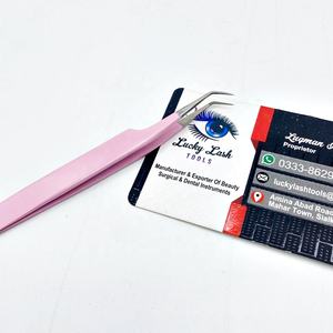 Pinzas para Pestañas LUCKY LASH TOOLS, Color Rosa Claro, Punta de Microfibra Suave de 10 mm, Acero Inoxidable de Alta Calidad, Logotipo Personalizado, Pinzas para Pestañas en Polvo - Product Image 6
