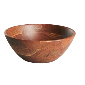 Acacia Wood <b>Bowl</b> Polished Technique American Style Back School Acacia <b>Wooden</b> <b>Salad</b> <b>Bowl</b> with Servers Handcarved American Style - Product Image 2