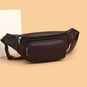 Sac banane en cuir style vintage avec plusieurs compartiments, ajustable, pour usage quotidien, décontracté et extérieur - Product Image 5