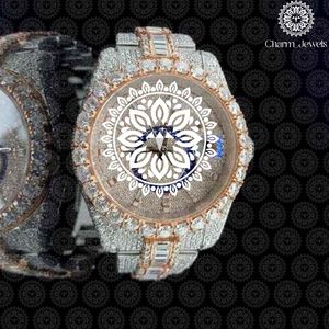 นาฬิกาข้อมือผู้ชายสุดหรู Charm_Jewels ตัวเรือนสแตนเลสสตีล ประดับเพชร ระบบอนาล็อก กลไกจักรกล หน้าปัดทรงสี่เหลี่ยม 40 มม. กระจกแซฟไฟร์ - Product Image 1