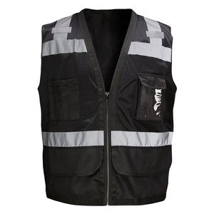 Gilet de sécurité réfléchissant en polyester haute visibilité, vêtements de travail robustes, gilets de chantier, gilets de travail routier - Product Image 5