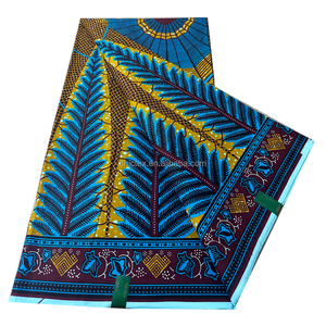 100% nueva tela de algodón con estampado de cera africana, tela Holldan peinada de cera <span class=keywords><strong>Real</strong></span> para textiles para el hogar, retardante de llama para niños y niñas - Product Image 4