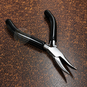 Pince à bec courbé pour bijoux, mini-outil de précision pour la fabrication et la réparation de bijoux, pince à plier les fils en acier inoxydable pour la création de bijoux - Product Image 3