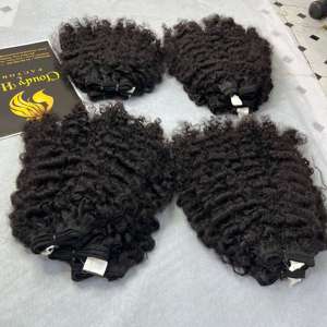 Extensiones de cabello humano birmano negro crudo de alta calidad suave vietnamita al mejor precio para máquina de trama Genius Paquete de doble dibujado - Product Image 2