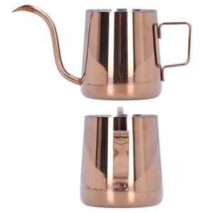 กาต้มกาแฟสแตนเลสแบบคอห่านสีโรสโกลด์สำหรับขายส่ง OEM หม้อกาแฟดริปอเนกประสงค์สำหรับใช้ในบ้านและสำนักงาน - Product Image 1
