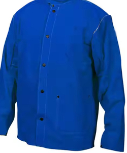 Veste de soudeur en cuir de vachette de qualité supérieure, personnalisation de marque, tarifs les plus bas, en daim de vachette grainé et cuir de chèvre - Product Image 6