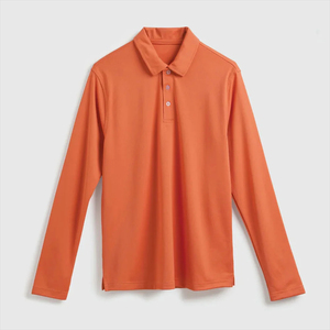 เสื้อโปโลแขนยาวผู้ชายสไตล์ลำลองสำหรับฤดูร้อนใหม่ เสื้อโปโลผู้ชายสีพื้น เสื้อยืดโปโลสำหรับตีกอล์ฟคุณภาพสูง เสื้อโปโลผู้ชาย - Product Image 6