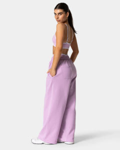 Pantalones Deportivos de Invierno para Mujer, de Alta Calidad, Cintura Media, Holgados, 100% Algodón, Transpirables, Ecológicos, Color Orquídea - Product Image 4