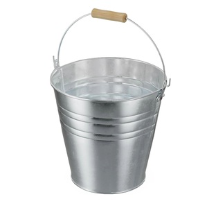 Cubos de hierro galvanizado de diseño vintage, los más vendidos, con asa, para decoración del hogar y jardín, tamaño y forma personalizados - Product Image 1