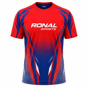เสื้อจักรยาน RONAL SPORTS แบบยูนิเซ็กซ์ แขนยาว สีแดงน้ำเงิน พิมพ์ลายด้วยความร้อน ระบายอากาศได้ดี ไซส์พลัส แห้งเร็ว เหมาะสำหรับฤดูหนาว - Product Image 1