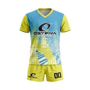 Quick-Dry Breathable Lightweight 100% Polyester Soccer Uniform Sets Front Custom Team <b>Name</b> Heat-Transfer Printing Short Sleeve - Product Image 1