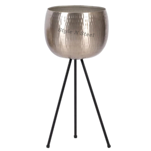 Wire Stand Iron Powder Coated Durable Multi-Purpose Modern Classic Outdoor & Indoor Planter with Drainage - Product Image 1
