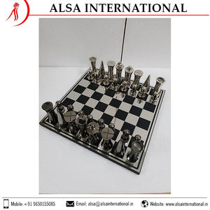 Meilleur jeu d'échecs en métal de conception personnalisée disponible en stock avec ciblage du sexe des enfants Acheter à prix bon marché - Product Image 5