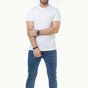 T-shirts décontractés d'été pour hommes grande taille, dernière conception, haute qualité, 100 % coton pakistanais, séchage rapide et respirant, blanc - Product Image 5