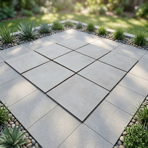 Azulejos de Porcelana de 20 mm, Color Beige Cementino, 600x600 mm, Resistentes para Exteriores, R11, Adhesivo para Ladrillos - Product Image 3