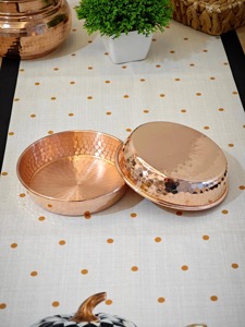 Gamelle pour animaux de compagnie en cuivre métallisé lisse, finition écologique, durable, avec logo personnalisé accepté, pour chat et chien - Product Image 4